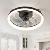 Emara 19-Inch Low Profile Caged Ceiling Fan With Light
