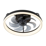 Emara 19-Inch Low Profile Caged Ceiling Fan With Light
