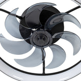Emara 19-Inch Low Profile Caged Ceiling Fan With Light