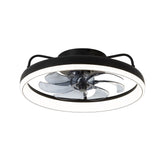 Emara 19-Inch Low Profile Caged Ceiling Fan With Light