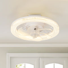 13-Inch Socket White LED Ceiling Fans with Lights and Remote