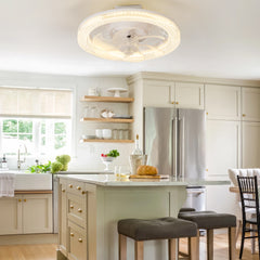 13-Inch Socket White LED Ceiling Fans with Lights and Remote