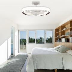 13-Inch Socket White LED Ceiling Fans with Lights and Remote
