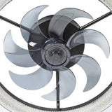 Faeora 20-Inch Black Flush Mount Ceiling Fan With LED Light