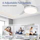 Galon 22-Inch Low Profile Small Ceiling Fan With Light & Remote
