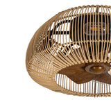 Helis 20" Boho Rattan Ceiling Fan With Light & Remote