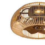 Helis 20" Boho Rattan Ceiling Fan With Light & Remote