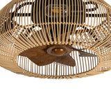 Helis 20" Boho Rattan Ceiling Fan With Light & Remote