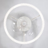 Iveren 20" White Caged Ceiling Fan With LED Light & Remote