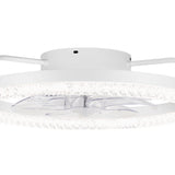 Iveren 20" White Caged Ceiling Fan With LED Light & Remote