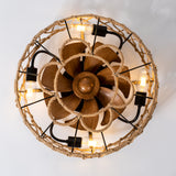 Jorora 19-Inch Low Profile Caged Ceiling Fan With Light