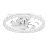 Kairon 20" White Low Profile Ceiling Fan With Light & Remote