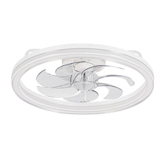 20 -inch White Low Profile Ceiling Fan with Light and Remote Control(7-Blade)