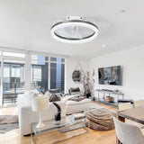 Korora 16" White Flush Mount Ceiling Fan With Light & Remote