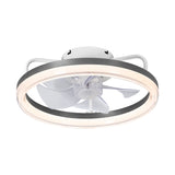 Korora 16" White Flush Mount Ceiling Fan With Light & Remote