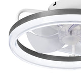 Korora 16" White Flush Mount Ceiling Fan With Light & Remote