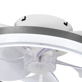 Korora 16" White Flush Mount Ceiling Fan With Light & Remote