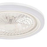 Marelle 19" Smart RGB Flush Mount Ceiling Fan With Dimmable Light