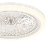 Marelle 19" Smart RGB Flush Mount Ceiling Fan With Dimmable Light