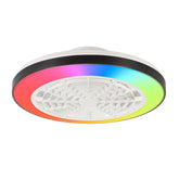 Navis 19" Smart RGB Flush Mount Ceiling Fan With Dimmable Light