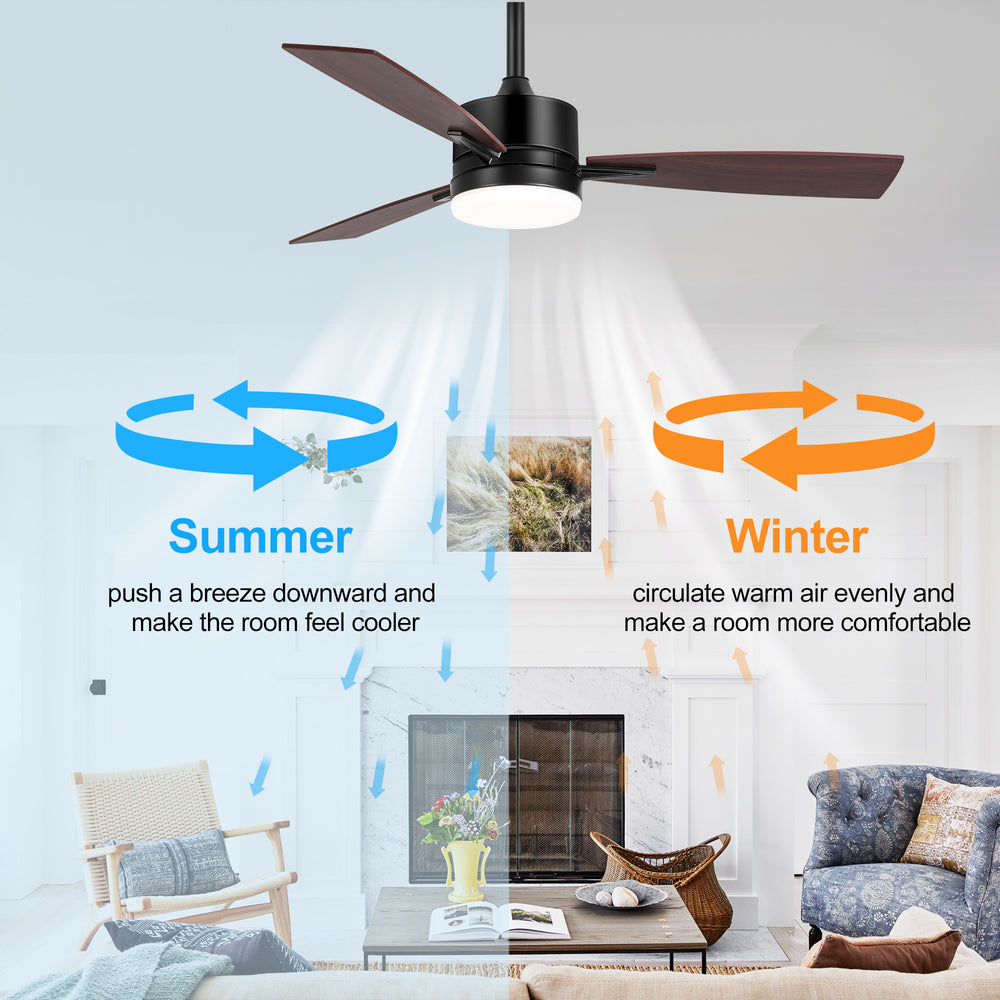 Quenora 42-Inch 3-Blade Ceiling Fan With Light & Remote
