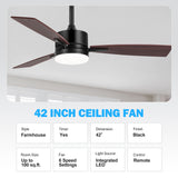 Quenora 42-Inch 3-Blade Ceiling Fan With Light & Remote