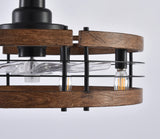 Pavon 20-Inch Caged Ceiling Fan With Light & Remote