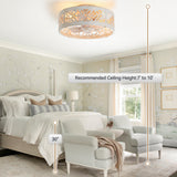 Roson 16.5-Inch Vintage White Ceiling Fan With Light & Remote