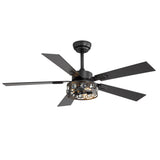 Bellova 48" Crystal Fandelier Ceiling Fan With Remote