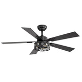 Bellova 48" Crystal Fandelier Ceiling Fan With Remote