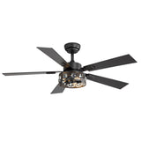 Bellova 48" Crystal Fandelier Ceiling Fan With Remote