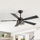 Bellova 48" Crystal Fandelier Ceiling Fan With Remote
