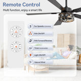Bellova 48" Crystal Fandelier Ceiling Fan With Remote