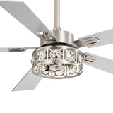 Bellova 48" Crystal Fandelier Ceiling Fan With Remote
