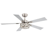 Bellova 48" Crystal Fandelier Ceiling Fan With Remote