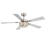 Bellova 48" Crystal Fandelier Ceiling Fan With Remote