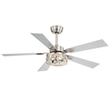 Bellova 48" Crystal Fandelier Ceiling Fan With Remote