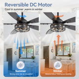 Orlena 48-Inch Crystal Fandelier Ceiling Fan With Light