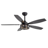 Orlena 48-Inch Crystal Fandelier Ceiling Fan With Light
