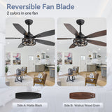 Orlena 48-Inch Crystal Fandelier Ceiling Fan With Light