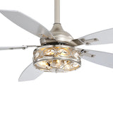 Orlena 48-Inch Crystal Fandelier Ceiling Fan With Light