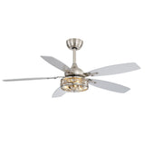 Orlena 48-Inch Crystal Fandelier Ceiling Fan With Light