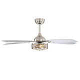 Orlena 48-Inch Crystal Fandelier Ceiling Fan With Light