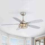 Orlena 48-Inch Crystal Fandelier Ceiling Fan With Light