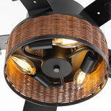 Briaron 48-Inch 5-Blade Ceiling Fan with Light & Remote