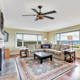 Briaron 48-Inch 5-Blade Ceiling Fan with Light & Remote