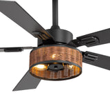 Briaron 48-Inch 5-Blade Ceiling Fan with Light & Remote