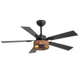 Briaron 48-Inch 5-Blade Ceiling Fan with Light & Remote
