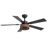Briaron 48-Inch 5-Blade Ceiling Fan with Light & Remote