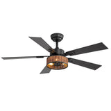Briaron 48-Inch 5-Blade Ceiling Fan with Light & Remote